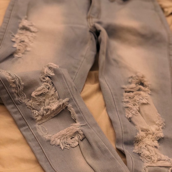 FASHION NOVA Light Blue Distressed Jeans - Picture 2 of 4